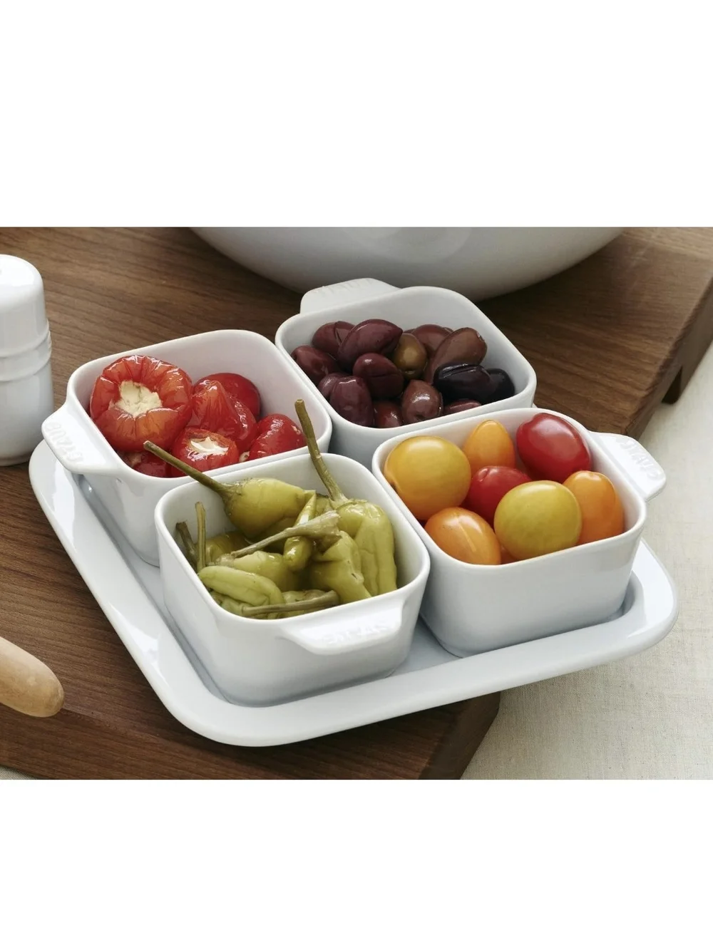 Staub White Ceramic Appetizer Set - 5 Pieces